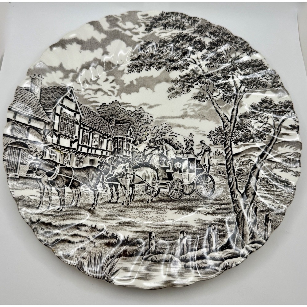 Vintage Myott Royal Mail Brown Dinner Plate 10" Staffordshire Ironstone England